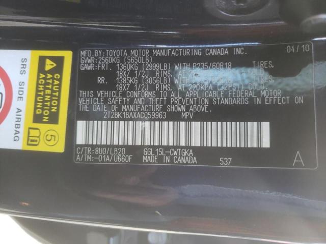 Photo 10 from auction – 2010 LEXUS RX 350 with VIN 2T2BK1BAXAC059963
