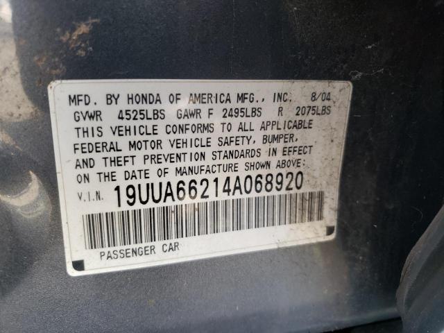 Photo 10 from auction – 2004 ACURA TL with VIN 19UUA66214A068920