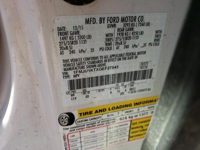 Photo 10 from auction – 2016 FORD EXPEDITION with VIN 1FMJU1KTXGEF27543