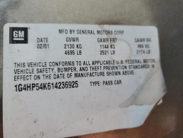 Photo 10 from auction – 2001 BUICK LESABRE CU with VIN 1G4HP54K614236925
