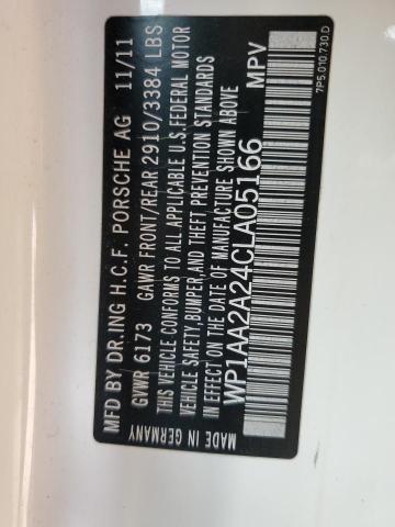 Photo 10 from auction – 2012 PORSCHE CAYENNE with VIN WP1AA2A24CLA05166