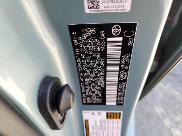 Photo 10 from auction – 2016 TOYOTA PRIUS with VIN JTDKBRFU8G3014500