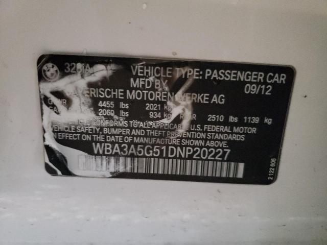 Photo 10 from auction – 2013 BMW 328 I with VIN WBA3A5G51DNP20227
