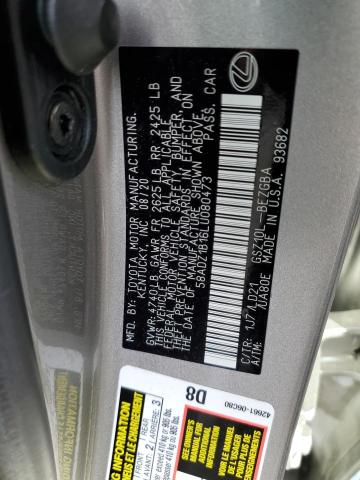 Photo 10 from auction – 2020 LEXUS ES 350 with VIN 58ADZ1B16LU080473