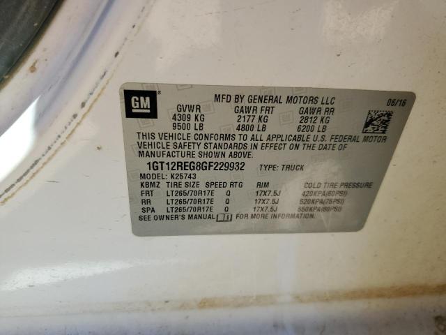 Photo 10 from auction – 2016 GMC SIERRA K25 with VIN 1GT12REG8GF229932
