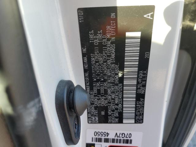 Photo 10 from auction – 2008 TOYOTA SIENNA XLE with VIN 5TDBK22C48S012926