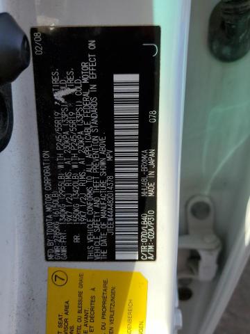 Photo 10 from auction – 2008 TOYOTA HIGHLANDER with VIN JTEEW44A482014378