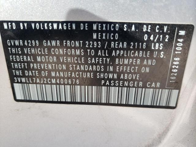Photo 10 from auction – 2012 VOLKSWAGEN JETTA TDI with VIN 3VWLL7AJ2CM400676
