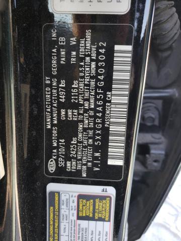 Photo 10 from auction – 2015 KIA OPTIMA SX with VIN 5XXGR4A65FG403042