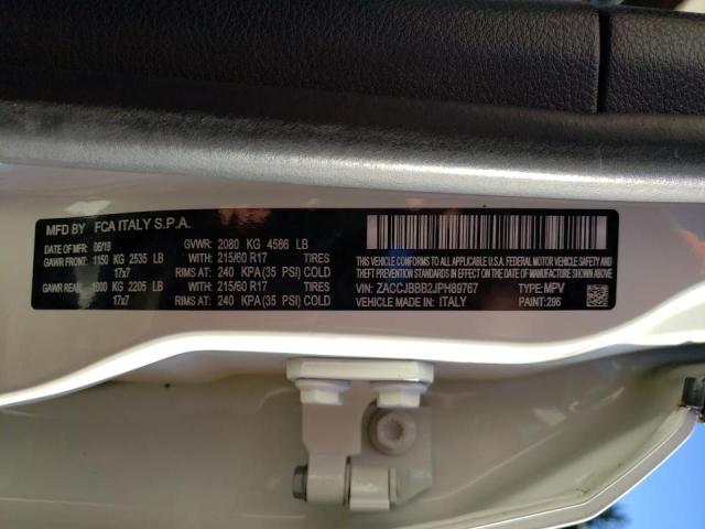 Photo 10 from auction – 2018 JEEP RENEGADE L with VIN ZACCJBBB2JPH89767