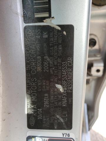 Photo 10 from auction – 2015 KIA FORTE LX with VIN KNAFX4A68F5346533