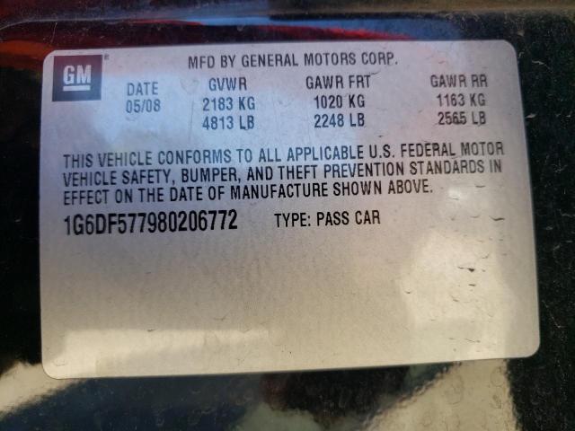 Photo 10 from auction – 2008 CADILLAC CTS with VIN 1G6DF577980206772