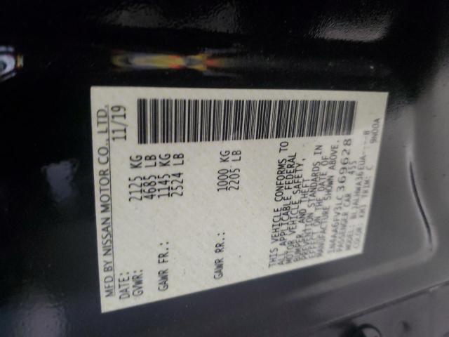 Photo 10 from auction – 2020 NISSAN MAXIMA PLA with VIN 1N4AA6FV3LC369628