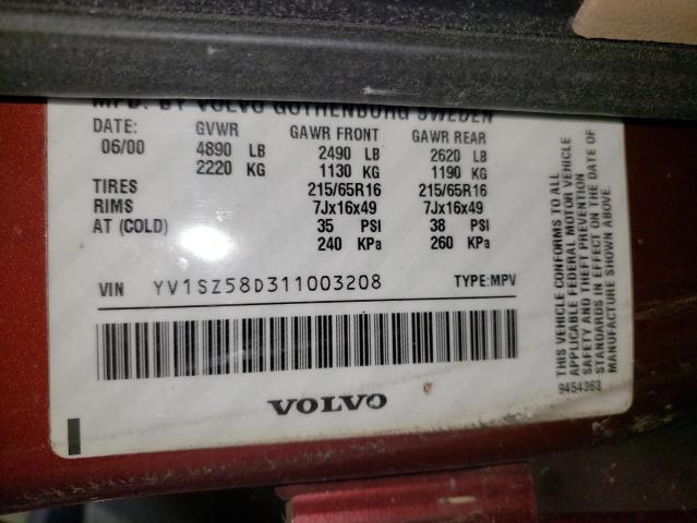 Photo 10 from auction – 2001 VOLVO V70 XC with VIN YV1SZ58D311003208
