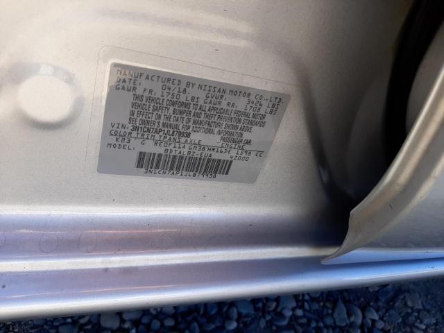 Photo 10 from auction – 2018 NISSAN VERSA S with VIN 3N1CN7AP1JL879938
