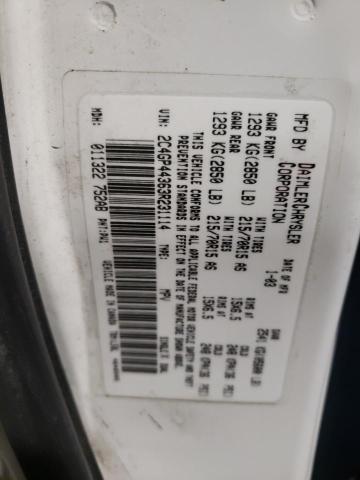 Photo 10 from auction – 2003 CHRYSLER TOWN & COU with VIN 2C4GP44363R231114