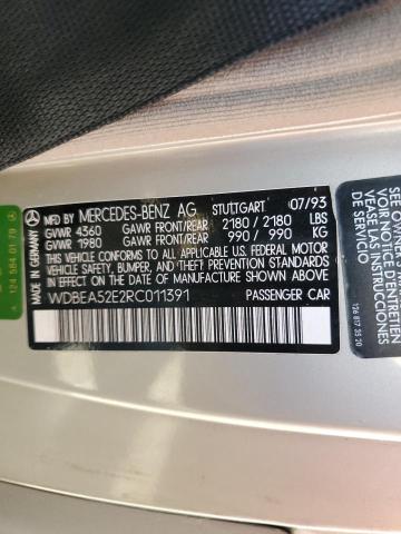 Photo 10 from auction – 1994 MERCEDES-BENZ E 320 with VIN WDBEA52E2RC011391