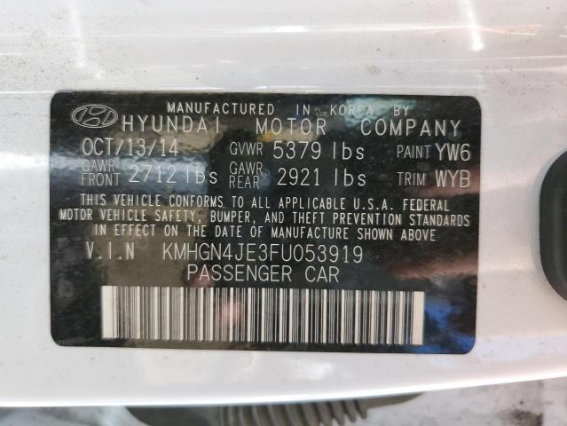Photo 10 from auction – 2015 HYUNDAI GENESIS 3. with VIN KMHGN4JE3FU053919
