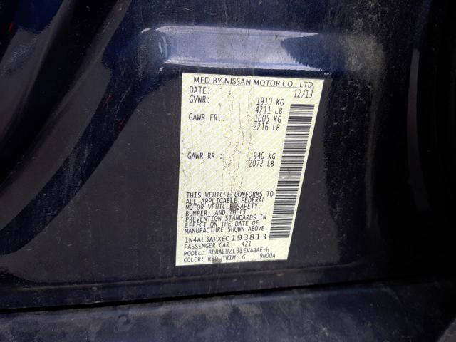 Photo 10 from auction – 2014 NISSAN ALTIMA 2.5 with VIN 1N4AL3APXEC193813
