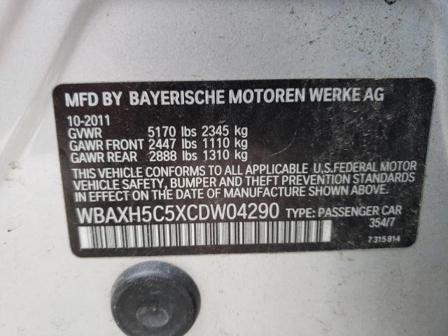 Photo 10 from auction – 2012 BMW 528 XI with VIN WBAXH5C5XCDW04290