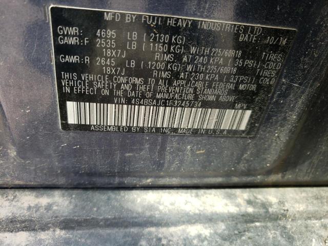 Photo 10 from auction – 2015 SUBARU OUTBACK 2. with VIN 4S4BSAJC1F3245734