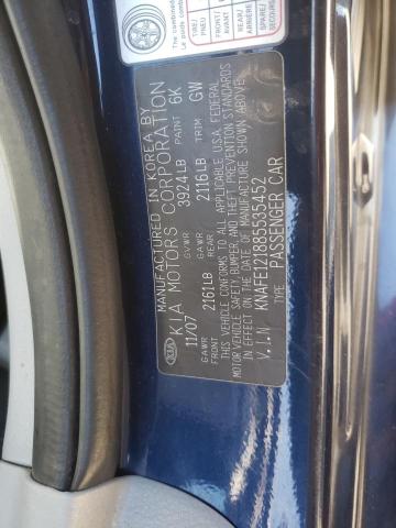 Photo 10 from auction – 2008 KIA SPECTRA EX with VIN KNAFE121885535452