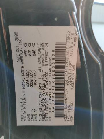 Photo 10 from auction – 2009 MITSUBISHI ECLIPSE GS with VIN 4A3AK24FX9E035926