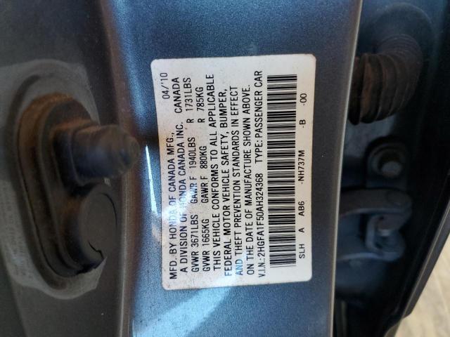 Photo 10 from auction – 2010 HONDA CIVIC LX with VIN 2HGFA1F50AH324368