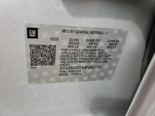 Photo 10 from auction – 2018 CHEVROLET MALIBU LS with VIN 1G1ZB5ST4JF201719