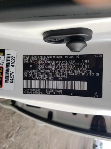 Photo 10 from auction – 2010 TOYOTA SIENNA XLE with VIN 5TDYK4CC0AS330827
