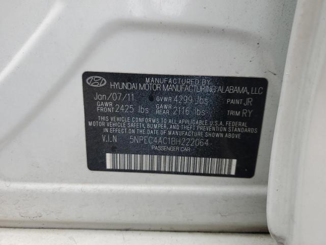 Photo 10 from auction – 2011 HYUNDAI SONATA SE with VIN 5NPEC4AC1BH222064