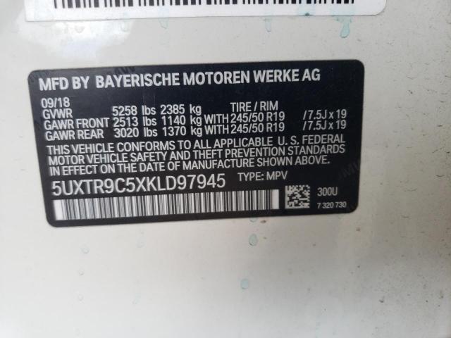 Photo 10 from auction – 2019 BMW X3 XDRIVE3 with VIN 5UXTR9C5XKLD97945