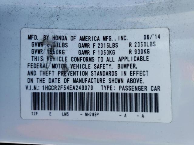 Photo 10 from auction – 2014 HONDA ACCORD SPO with VIN 1HGCR2F54EA249079