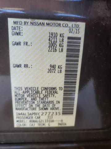 Photo 10 from auction – 2015 NISSAN ALTIMA 2.5 with VIN 1N4AL3AP9FC277235