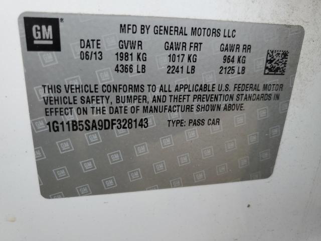 Photo 10 from auction – 2013 CHEVROLET MALIBU LS with VIN 1G11B5SA9DF328143
