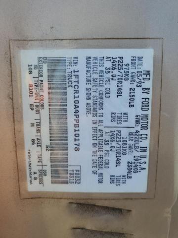Photo 10 from auction – 1993 FORD RANGER with VIN 1FTCR10A4PPB10178