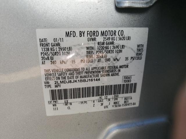 Photo 10 from auction – 2011 LINCOLN MKX with VIN 2LMDJ8JK1BBJ16144
