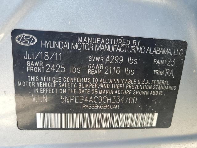 Photo 10 from auction – 2012 HYUNDAI SONATA GLS with VIN 5NPEB4AC9CH334700