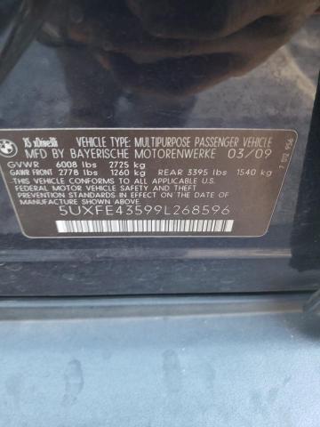 Photo 10 from auction – 2009 BMW X5 XDRIVE3 with VIN 5UXFE43599L268596