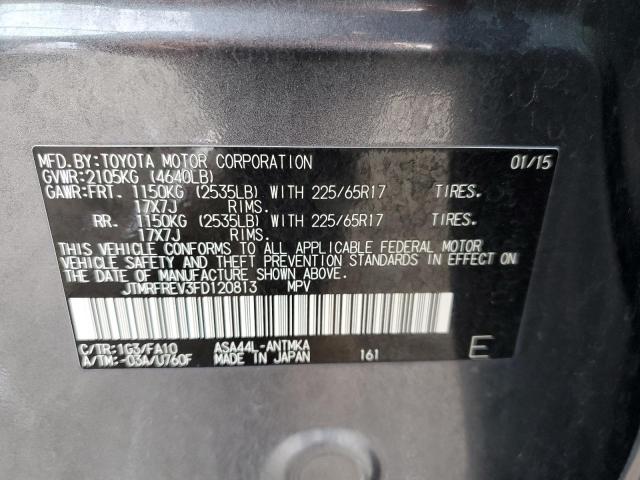 Photo 10 from auction – 2015 TOYOTA RAV4 XLE with VIN JTMRFREV3FD120813