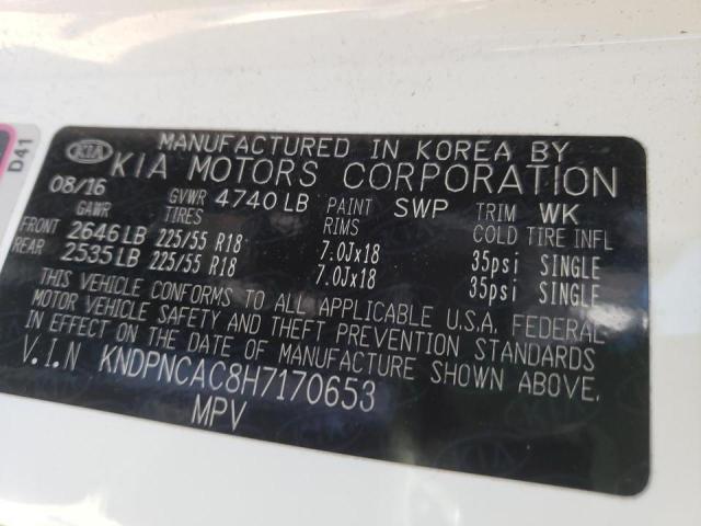 Photo 10 from auction – 2017 KIA SPORTAGE E with VIN KNDPNCAC8H7170653
