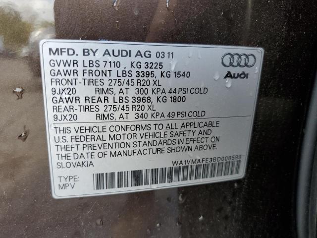 Photo 10 from auction – 2011 AUDI Q7 PRESTIG with VIN WA1VMAFE3BD008599