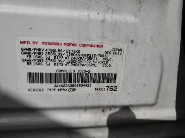 Photo 10 from auction – 2016 MITSUBISHI OUTLANDER with VIN JA4AZ2A36GZ604425