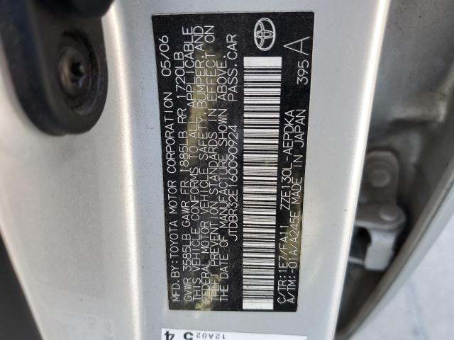 Photo 10 from auction – 2006 TOYOTA COROLLA CE with VIN JTDBR32E160090924