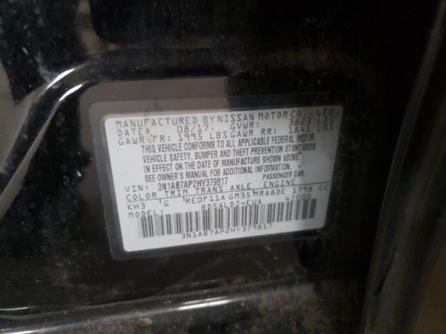 Photo 10 from auction – 2017 NISSAN SENTRA S with VIN 3N1AB7AP2HY379817