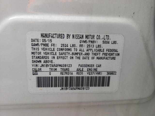 Photo 10 from auction – 2015 INFINITI Q50 BASE with VIN JN1BV7AR4FM409123