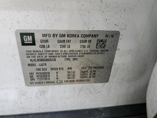 Photo 10 from auction – 2016 BUICK ENCORE CON with VIN KL4CJBSB6GB695436