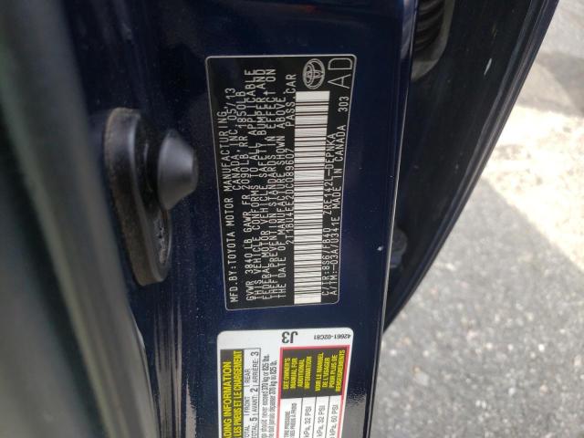 Photo 10 from auction – 2013 TOYOTA COROLLA BA with VIN 2T1BU4EE2DC089607