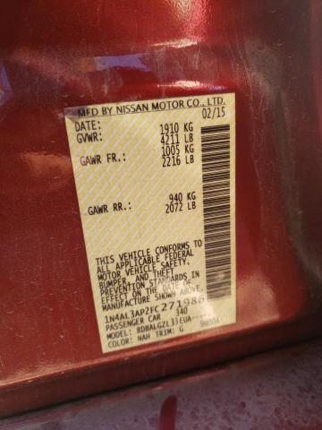Photo 10 from auction – 2015 NISSAN ALTIMA 2.5 with VIN 1N4AL3AP2FC271986