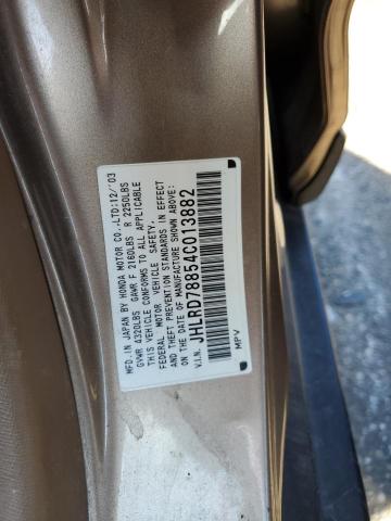Photo 10 from auction – 2004 HONDA CR-V EX with VIN JHLRD78854C013882